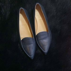 Madewell leather black flat loafer